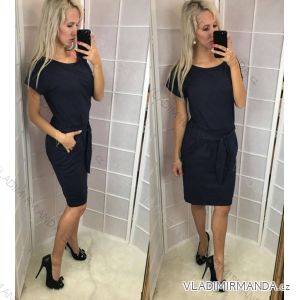 Sommerkleid Kurzarm Damen (uni sl) ITALIENISCHE Mode IM818047
