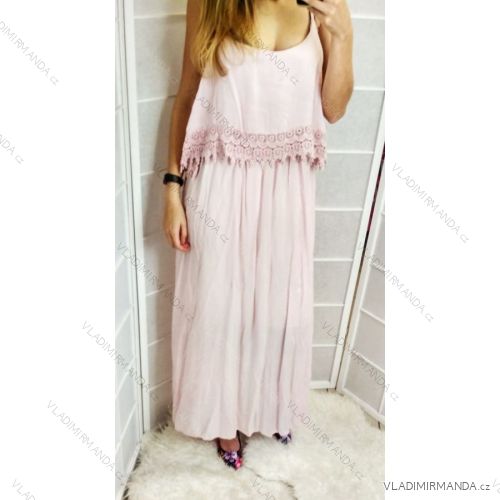 Langes Kleid für Sommerfrauen (uni l-xxl) ITALIENISCHE Mode IM718198
