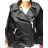 Jacke Langarm Leder Damen (uni s-2xl) LEX18173
