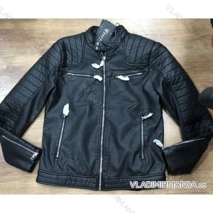 Jacke Langarm Leder Damen (uni s-2xl) LEX18179
