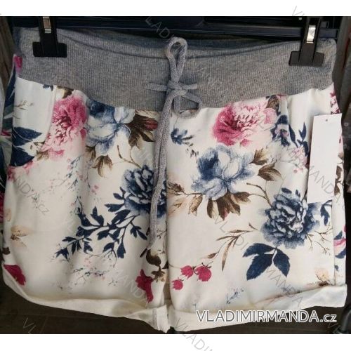 Shorts Shorts mit Damenblumen (uni sl) ITALIENISCHE Mode IM1218048
