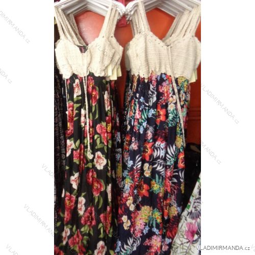 Kleid lange Damenblumen (uni sl) ITALIENISCHE MODA IM718235
