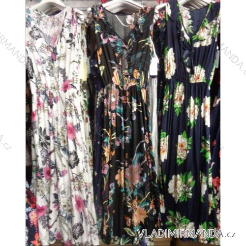 Kleid für lange Damenblumen (uni sl) ITALIENISCHE MODA IM718236
