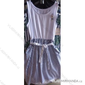 Ärmellose Kleider Sommer Damen navy Streifen (uni sl) ITALIAN Fashion IM518186
