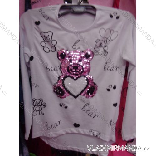 T-Shirt Kurzarm mit Pailletten Baby Mädchen (116-146) TUZZY TURKEY MODA TM218146
