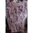 Kleid Tunika Kurzarm Damen Blumen (uni sl) ITALIENISCHE Mode IM918361
