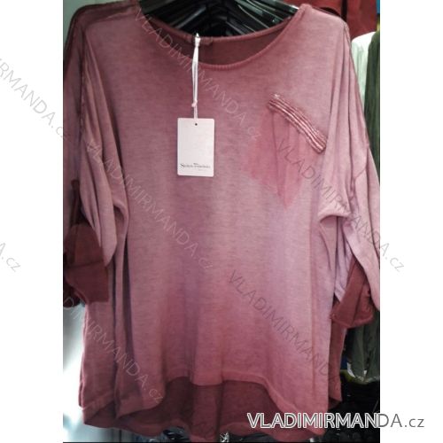 T-Shirt 3/4 Langarm Damen (uni sl) ITALIENISCHE Mode IM818347
