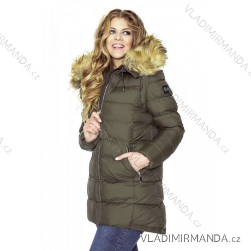 Mantel / Winterweste gesteppt mit übergroßen Pelzfrauen (42-44-46-48) MFASHION MF18M-15B