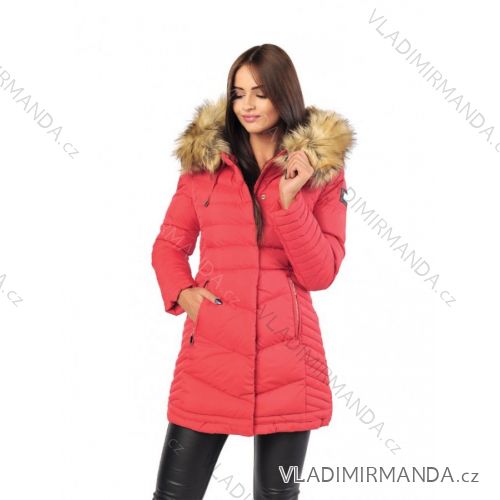 Wintermantel mit Pelz Damen gesteppt (sml-xl) MFASHION MF18M-14A