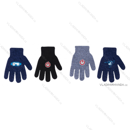 Warme Handschuhe mit Frotteefutter für Jungen (14-16 cm) YOCLUB POLEN R-213
