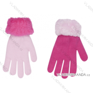 Winterhandschuhe mit Pelzmädchen (14-16-18 cm) YOCLUB POLEN R-103
