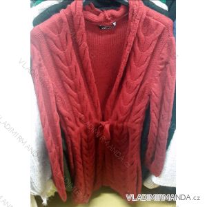 Strickjacke gestrickt lange Damen (uni sl) OLOLLA FRANCE IMT8221
