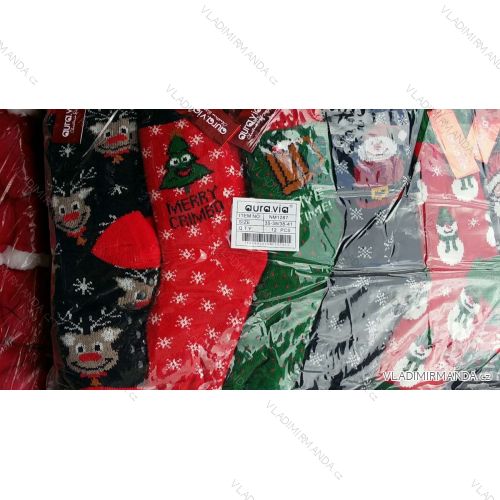 Socken bis zum warmen Weihnachtsmotiv für Damen (35-41) AURA.VIA NM1287
