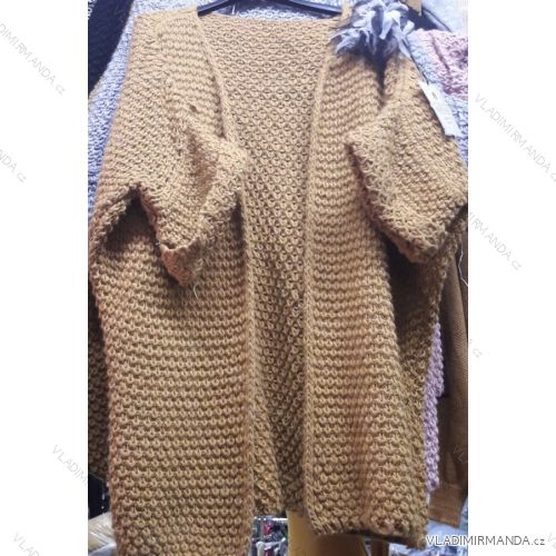 Strickjacke gestrickte lange Ärmel Damen (uni sl) ITALIENISCHE Mode IM918687
