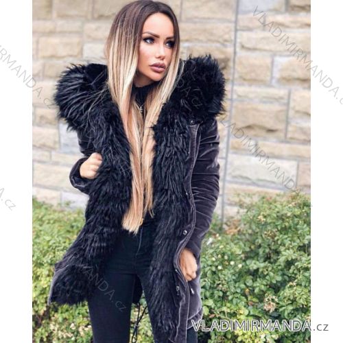 Winterjacke Mantel mit Pelzleder KZELL ITALIAN MODA 8118K
