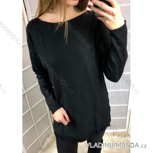 Pullover Slim Langarm Damen (uni l-xl) ITALIEN MODA IM518261740
