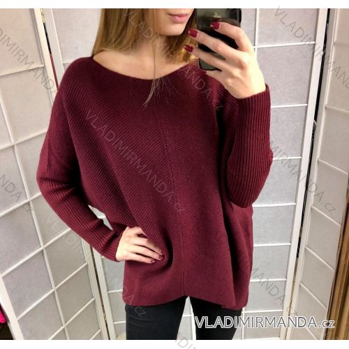 Pullover Slim Langarm Damen (uni l-xl) ITALIEN MODA IM51829937