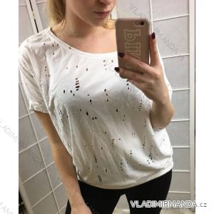 T-Shirt mit kurzen Ärmeln Dirked Damen (uni xl-3xl) ITALIENISCHE Mode IM518201