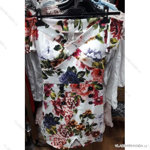 Sommerkleid kurz Damen floral (uni s / m) ITALIENISCHER MODUS IM919183
