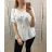 Tunika T-Shirt Langarm Damen (uni sl) ITALIENISCHE Mode IM918355