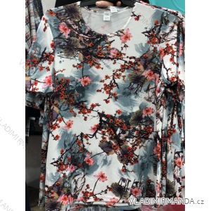 T-Shirt Kurzarm Damen übergroße Blumen (L-4XL) GOSIA POLISH MODA PM119121
