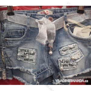 Mädchen Jeansshorts mit Gürtel (140-170) SAD SAD19DT-086
