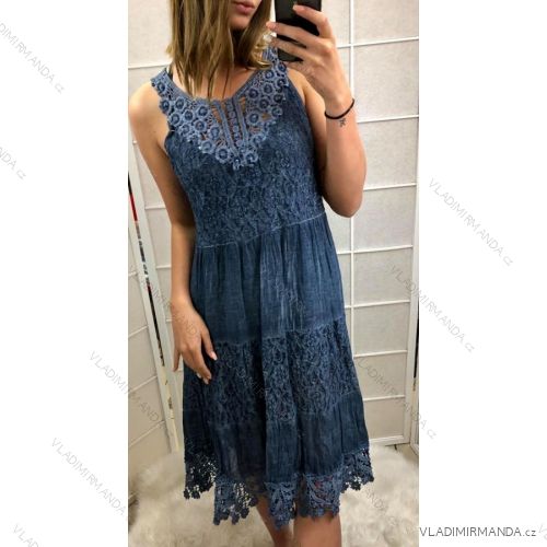 Sommer-Frauenkleid (uni sl) ITALIENISCHE Mode IM717165