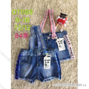 Shorts Jeansshorts mit Hosenträgern Jugendliche Mädchen (8-18 Jahre) SAD SAD19DT088
