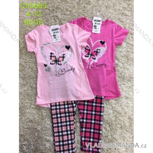 Sommer T-Shirt Kurzarm und 3/4 Leggings Set (4-12 Jahre) SAD SAD19CH5683
