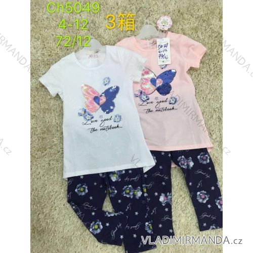 Sommer T-Shirt Kurzarm und 3/4 Leggings Set (4-12 Jahre) SAD SAD19CH5049
