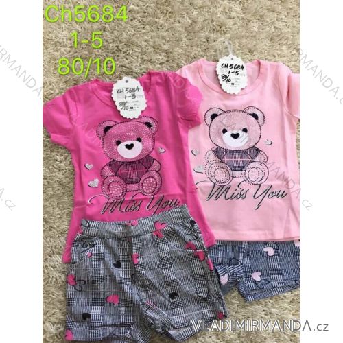 Sommer T-Shirt Kurzarm und Shorts für Mädchen (1-5 Jahre) SAD SAD19CH5684
