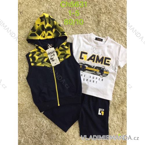 Sommer T-Shirt Kurzarm, Shorts, ärmelloses Sweatshirt Kinder Jungen (1-5 Jahre) SAD SAD19CH5631