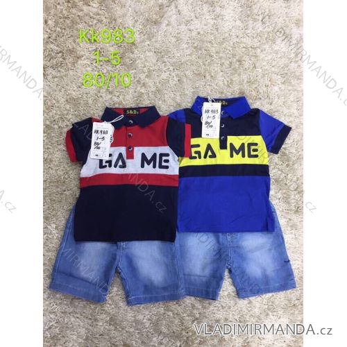 Set Sommer T-Shirt Kurzarm und Jeans Shorts Jungen Jungen (1-5 Jahre) SAD SAD19KK983
