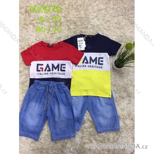 Set Sommer T-Shirt Kurzarm und Jeans Shorts Jugendjunge (4-12 Jahre) SAD SAD19KK979
