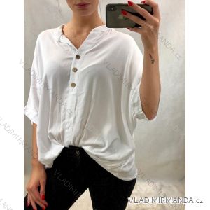 Tunika-Shirt mit 3/4 Ärmeln (uni sl) ITALIENISCHE Mode IM818131