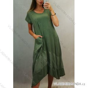 Sommerkleid Kurzarm Damen (uni sl) ITALIENISCHE Mode IM818063