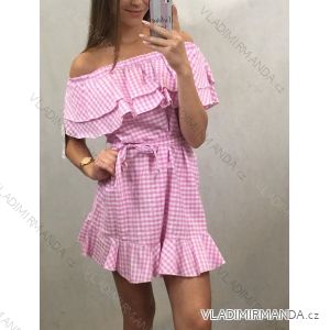 Sommerkleid mit nackten Schultern kurze Frauen (uni s / m) ITALIENISCHE MODA IM919670