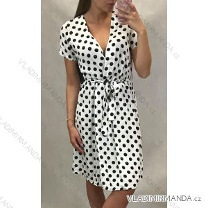 Sommer Kurzarm Kleid Frauen Polka Dot (uni s / m) ITALIENISCHER MODUS IM919696
