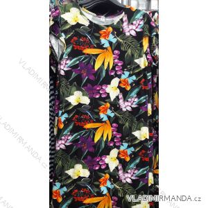 Kurzarm Kleid Flowered Ladies Oversized (xl-3xl) POLNISCHE MODE PM119191
