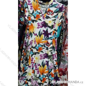 Kurzarm Kleid Floral Damen Übergröße (m-3xl) POLNISCHE MODE PM119192
