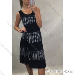 Ärmelloses Damenkleid mit Punkten (Uni L / XL) POLISH FASHION PM119194
