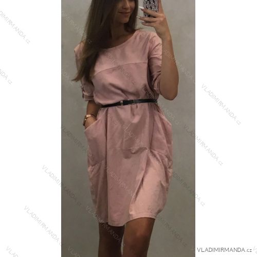 Kleid 3/4 Langarm Frauen (uni s / m) ITALIENISCHE MODA IM719407