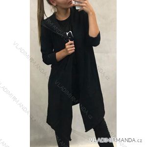 Strickjacke Damen Langarm Kapuze (uni sl) ITALIENISCH MODA IM119193
