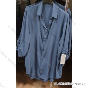 Tunika Shirt 3/4 Langarm Damen (uni xl / 2xl) ITALIENISCHE MODE IM1219105
