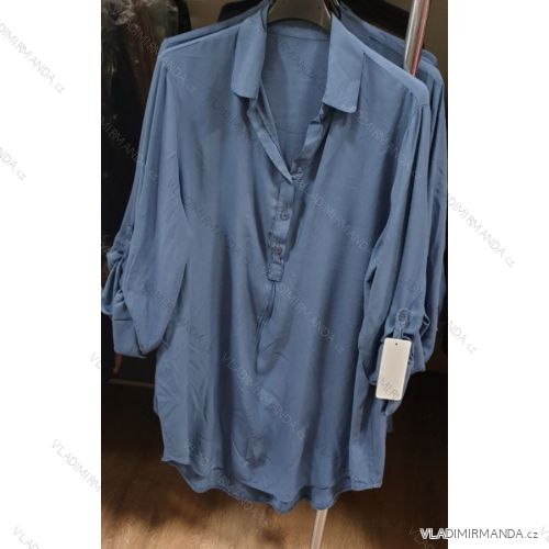 Tunika Shirt 3/4 Langarm Damen (uni xl / 2xl) ITALIENISCHE MODE IM1219105
