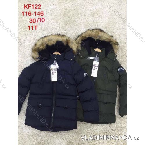 Jacke Winter mit Kapuze und Fell Kinder Jugendliche Jungen (116-146) SAD SAD19KF122