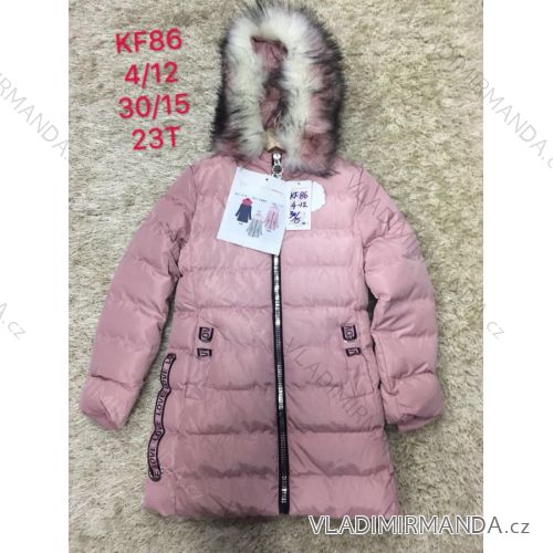 Wintermantel mit Kapuze und Fell Kinder jugendliche Mädchen (4-12 Jahre) SAD SAD19KF86