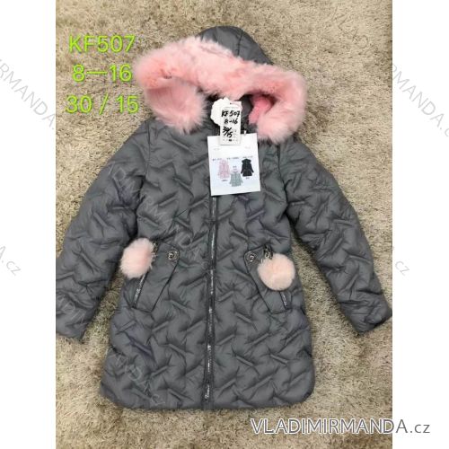 Mädchenmantel Winter Hooded + Fur Teenager (8-16 Jahre) SAD SAD19KF507