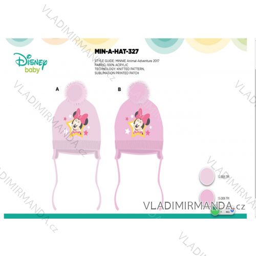 Wintermütze mit Pompon Minnie Mouse Baby Girl (48-50) SETINO MIN-A-HAT-327