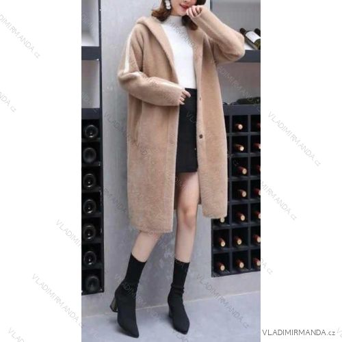 Strickjacke / Mantel Langarm Damen Fleece (S-2XL) POLISH FASHION PM219002